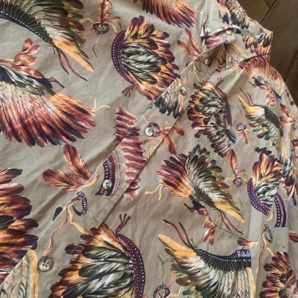 Roughrider by Circle T Headdress Print Western Shirt